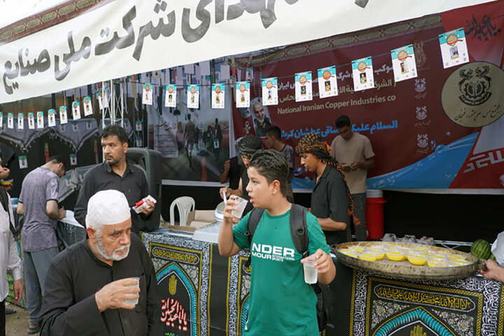 خدمت‌رسانی به زائران اربعین حسینی در موکب شرکت ملی صنایع مس ایران در کربلای معلی