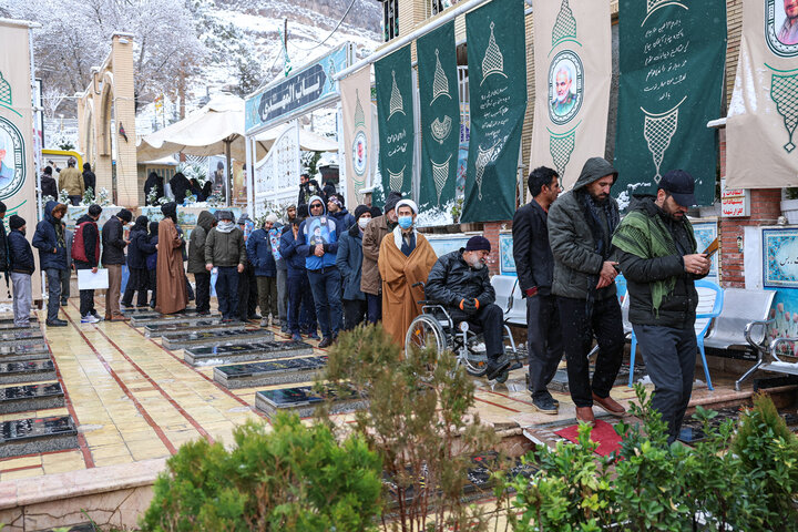 خدمت‌رسانی موکب‌ شهدای شرکت ملی صنایع مس ایران در پنجمین سالگرد شهادت سپهبد حاج قاسم سلیمانی در گلزار شهدای کرمان