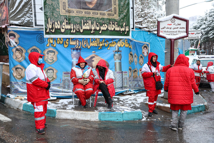 خدمت‌رسانی موکب‌ شهدای شرکت ملی صنایع مس ایران در پنجمین سالگرد شهادت سپهبد حاج قاسم سلیمانی در گلزار شهدای کرمان