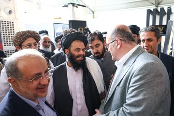 بازدید وزیر معادن افغانستان، رئیس هیات عامل ایمیدرو و معاون معدنی وزارت صمت از غرفه شرکت ملی مس