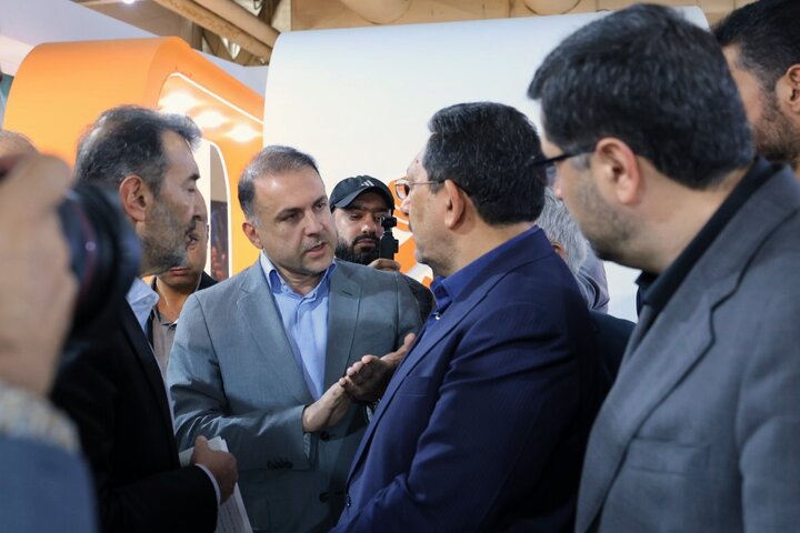 بازدید وزیر صمت از غرفه شرکت ملی صنایع مس ایران در نوزدهمین نمایشگاه بین المللی ایران کانمین ۲۰۲۵