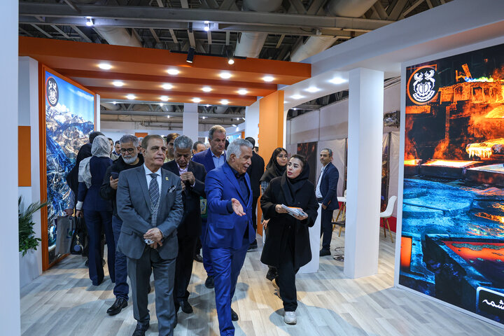 آخرین روز نمایشگاه ایران کانمین ۲۰۲۵ و بازدید وزیر صمت از غرفه شرکت ملی صنایع مس ایران