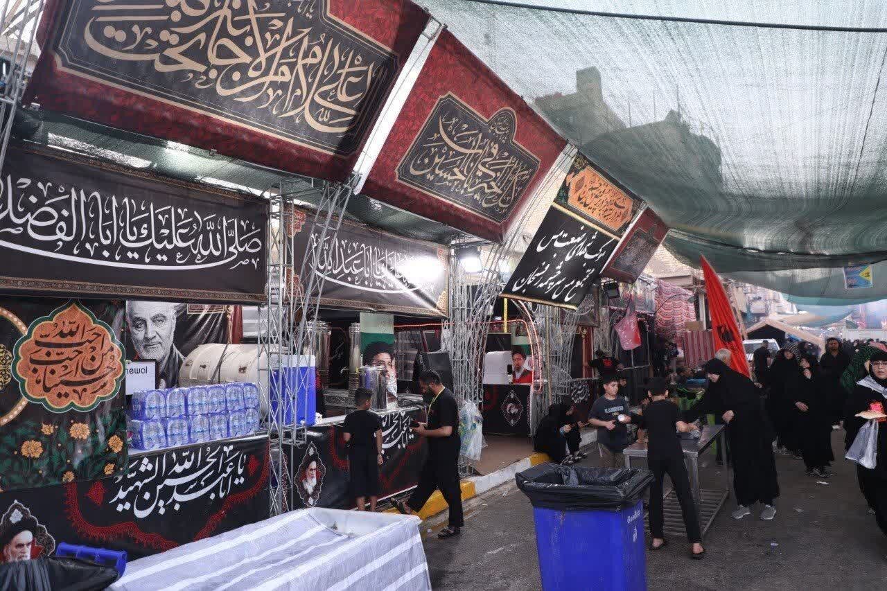 خدمت مواکب شرکت ملی مس به زائران در مهران، کربلا و نجف